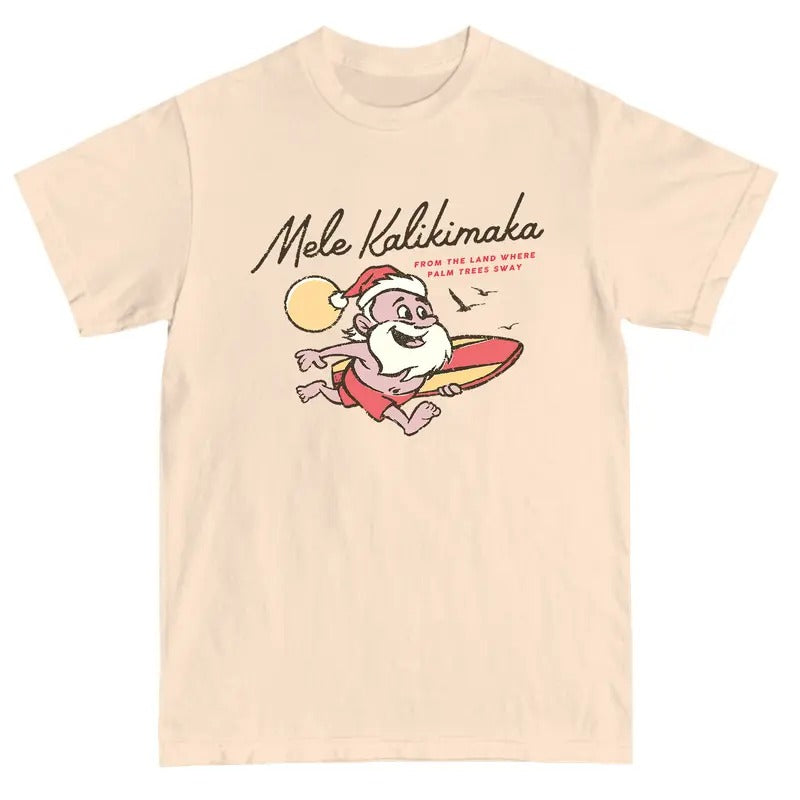 Mele Kalikimaka Hawaii Sweatshirt 90s Vintage, Hawaiian Christmas Sweater, Funny Santa shirt , Vintage Festive Season...