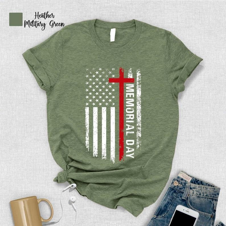 Memorial Day Shirt, American Flag Memorial Day T-Shirt, American Soldier Tee, Independence Day T Shirt, Patriotic...