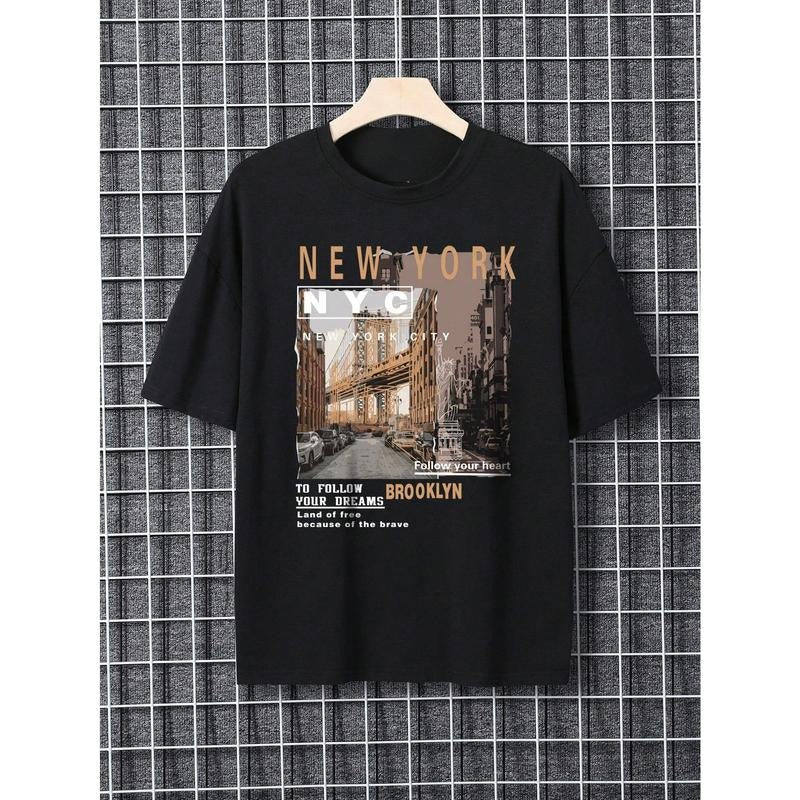 Men Building & Slogan Graphic Tee Made in USA Hoodie, Sweatshirt | PureTeeCo.com