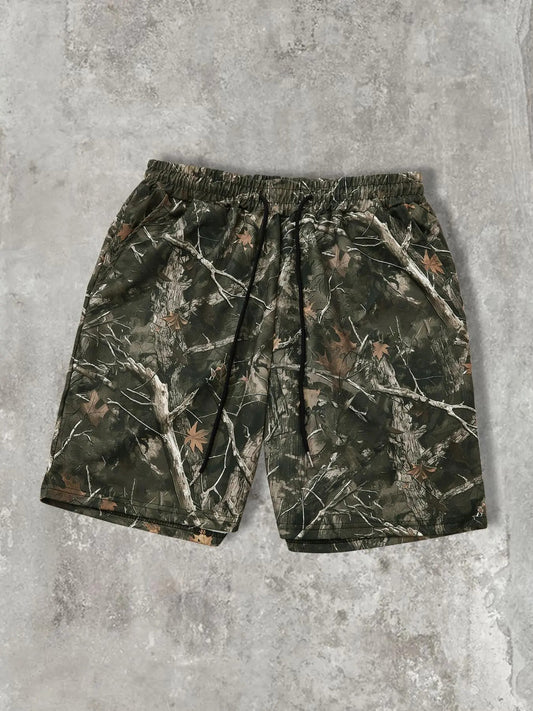 Men's Camo Print Shorts, Regular Fit Casual Street Shorts for Summer, Men's Bottoms for Daily Wearstyle{n002}3