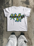 Men's Cartoon Dragon & Letter Print Round Neck Tee, Street Casual Regular Fit Short Sleeve T-shirt for Daily Wear, Men's...