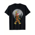 Men's Christmas Tree Graphic Tee - Cotton Short Sleeve Crew Neck T-shirt, Casual Outdoor Xmas Clothing, Gift Idea for Him...