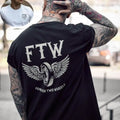 Men's FTW FOREVER TWO WHEELS Angel Wings Graphic Print T-shirt, Sweatshirt, Hoodie, 2 sided shirt Unisex Shirt, Naughty...