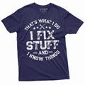 Men's Funny I fix Stuff T-shirt Gift for Dad Husband Grandpa Mechanic Engineer Garage Tee Shirt birthday Gift for Men...