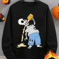 Men's Halloween Skeleton Print Thermal Lined  Sweatshirt, Regular Fit Casual Long Sleeve Round Neck Pullover for Daily...