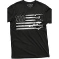Men's Hunting and Fishing Shirt, American Flag, Natural Camouflage Shirt, Father's Gift, Creative Patriotic T-shirt Made...