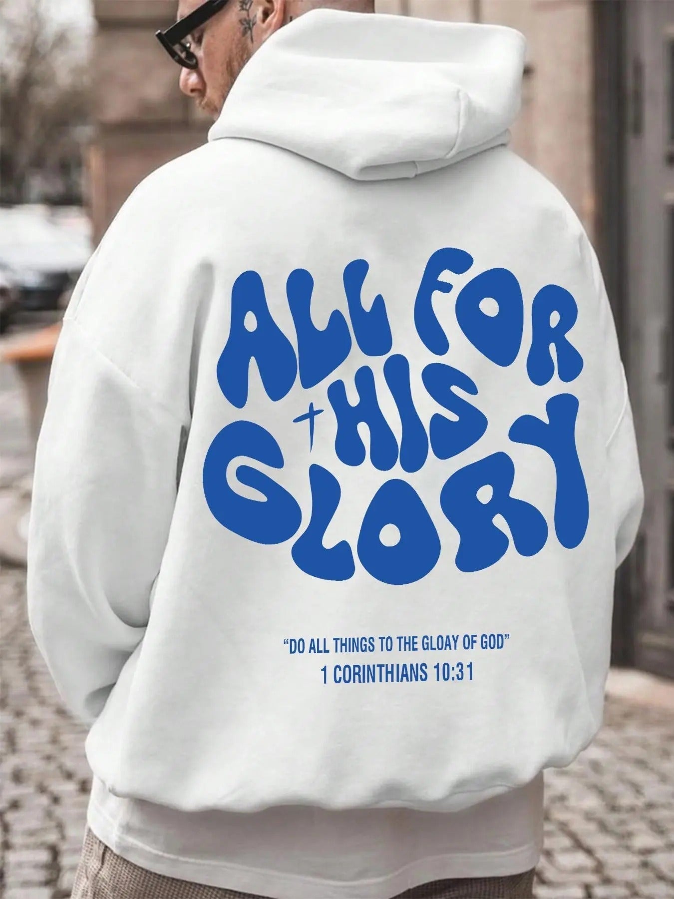 Men's Letter & Figure Print Drop Shoulder Hoodie, Fashion Casual Regular Fit Drawstring Pocket Hooded Sweatshirt for...