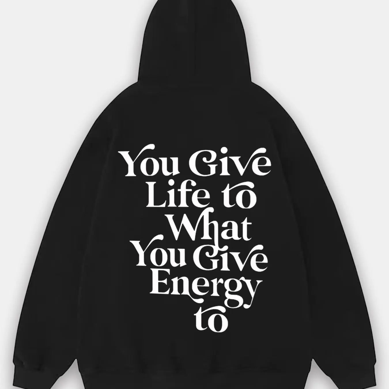Men's Letter Print Drawstring Hoodie, Casual Regular Fit Long Sleeve Pocket Hooded Sweatshirt for Fall & Winter, Men's...
