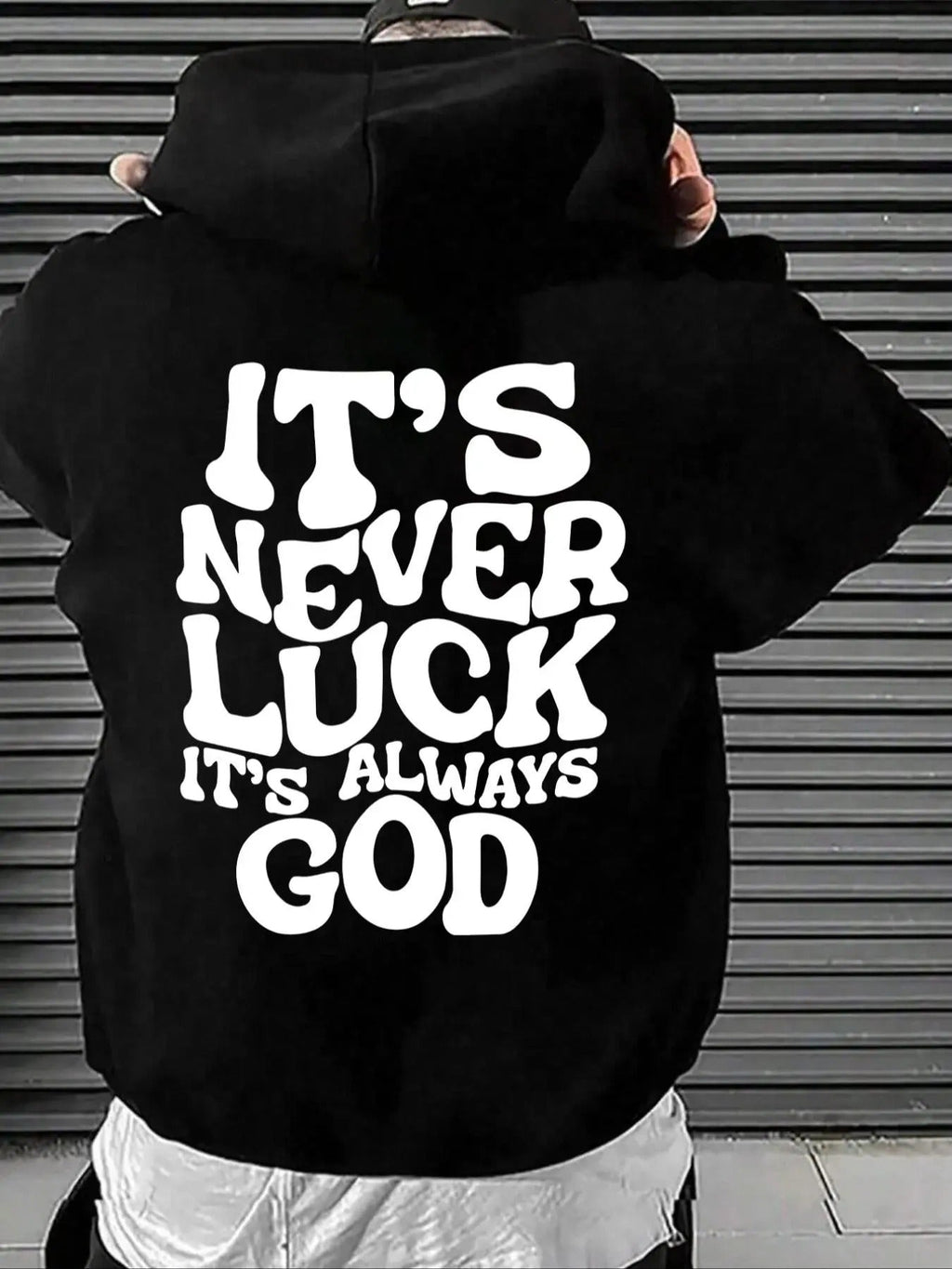 Men's Letter Print Pocket Drawstring Hoodie, Regular Fit Casual Drop Shoulder Long Sleeve Hooded Sweatshirt, Men's Fall &...