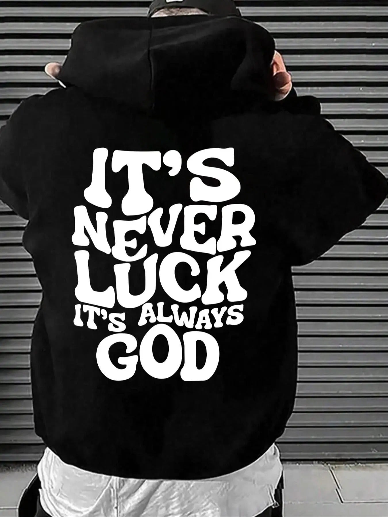 Men's Letter Print Pocket Drawstring Hoodie, Regular Fit Casual Drop Shoulder Long Sleeve Hooded Sweatshirt, Men's Fall &...