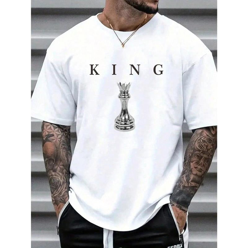 Men's Letter Printed Short Sleeve T-Shirt Made in USA Hoodie, Sweatshirt | PureTeeCo.com