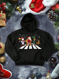 Men's Regular Fit Festival Themed Graphic Pocket Hoodie, Casual Comfy Long Sleeve Hooded Sweatshirt for Fall & Winter,...