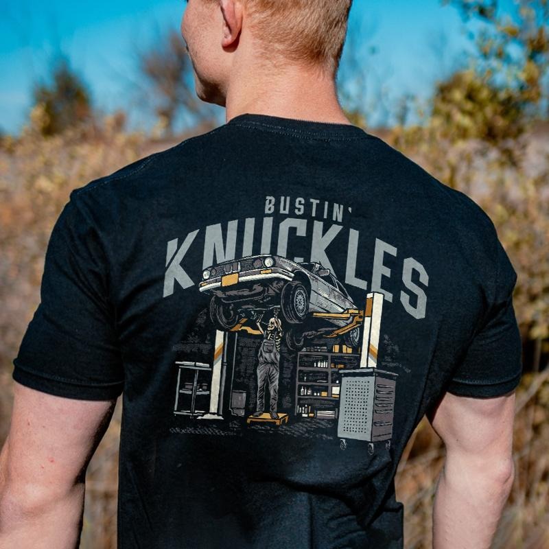 Men's T-shirt, Bustin' Knuckles Printed Men's T-shirt, Gifts for the Man of Character, Merch gift Hoodie, Sweatshirt