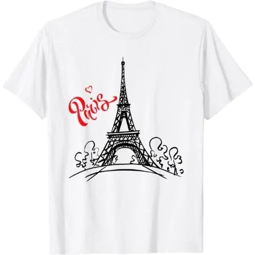 Men's Women's Kids Paris France Eiffel Tower Graphic Design T-Shirt Made in USA Hoodie, Sweatshirt | PureTeeCo.com