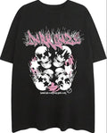 Men's Y2k Graphic Tees Letter Skull Short Sleeve Gothic T Shirt Tops Hoodie, Sweatshirt | PureTeeCo.com