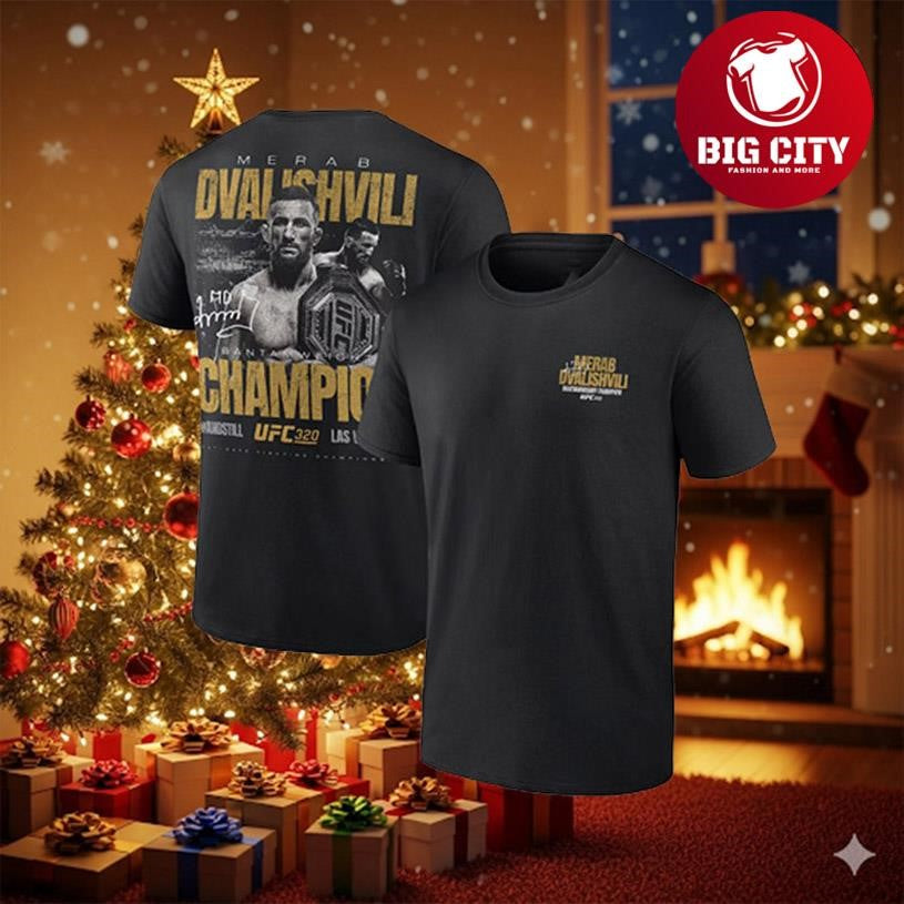 Merab Dvalishvili UFC 320 Bantamweight Champion 2025 Las Vegas Two Sided Shirt