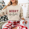 Merry & Bright Christmas Sweatshirt, Christmas Shirts, Cute Festive Sweater, Christmas Shirt, Christmas Crewneck...
