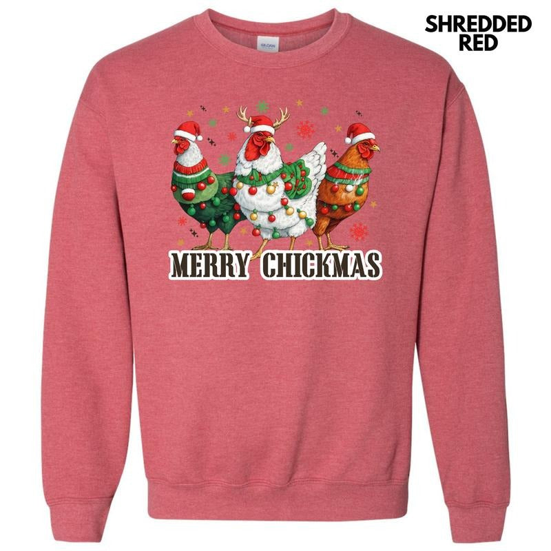 Merry Chickmas Sweatshirt 'NLB' T-Shirts, Hoodie | PureTeeCo.com