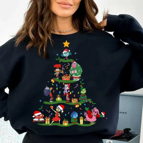 Merry Christmas Inside Out Xmas Tree Shirt - Unisex Fabric Tee - Pullover Hoodie, Sweatshirt | PureTeeCo.com