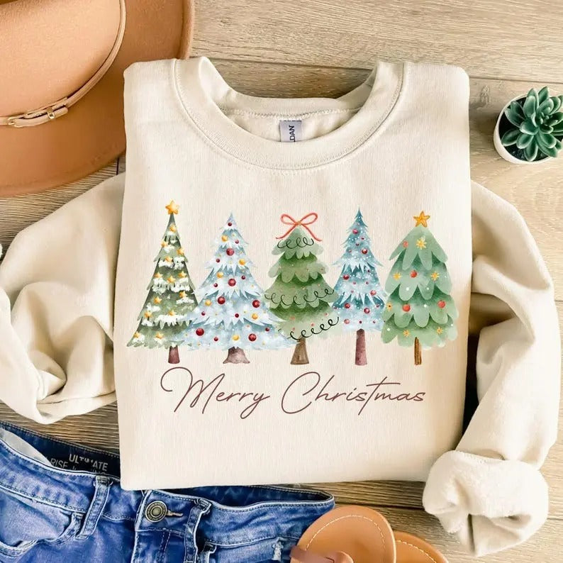 Merry Christmas Shirt, Christmas Tree Shirt, Vintage Christmas Shirt, Classic Christmas Shirt, Tis the SeasonShirt,...