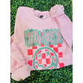 Merry Christmas Smiley | Pink Christmas Sweatshirt T-Shirts, Hoodie | PureTeeCo.com