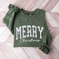 Merry Christmas Sweatshirt, Christmas Crewneck Women Holiday Sweatshirt, Cute Xmas Sweatshirt Cozy Winter Cotton...