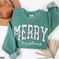 Merry Christmas Sweatshirt, Vintage Christmas Shirt, Women Holiday Sweatshirt, Cute Xmas Sweater, Cozy Winter Oversized...
