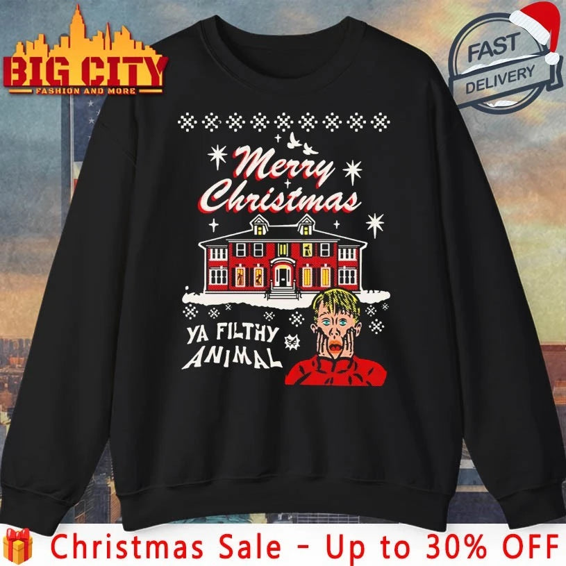 Merry Christmas Ya Filthy Animal ugly christmas shirt