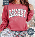Merry Comfort Colors Sweatshirt, Trendy Women's Christmas Crewneck T-Shirts, Hoodie | PureTeeCo.com