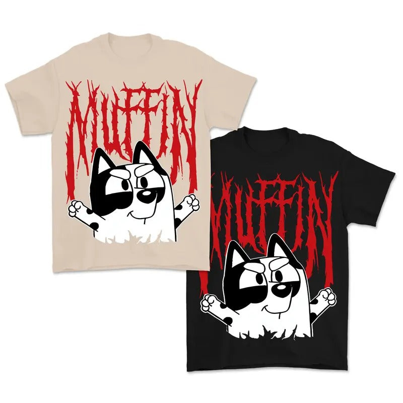 Metal Muffin Shirt, Bluey Muffin Metal Shirt Cotton Womenswear Hoodie, Sweatshirt | PureTeeCo.com