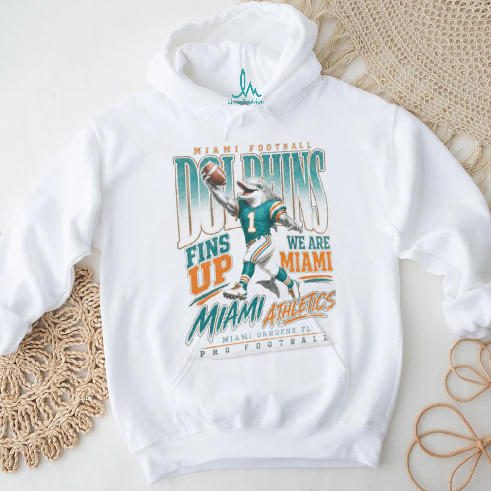 Miami Dolphins Mascot Fins Up Pro Football Shirt