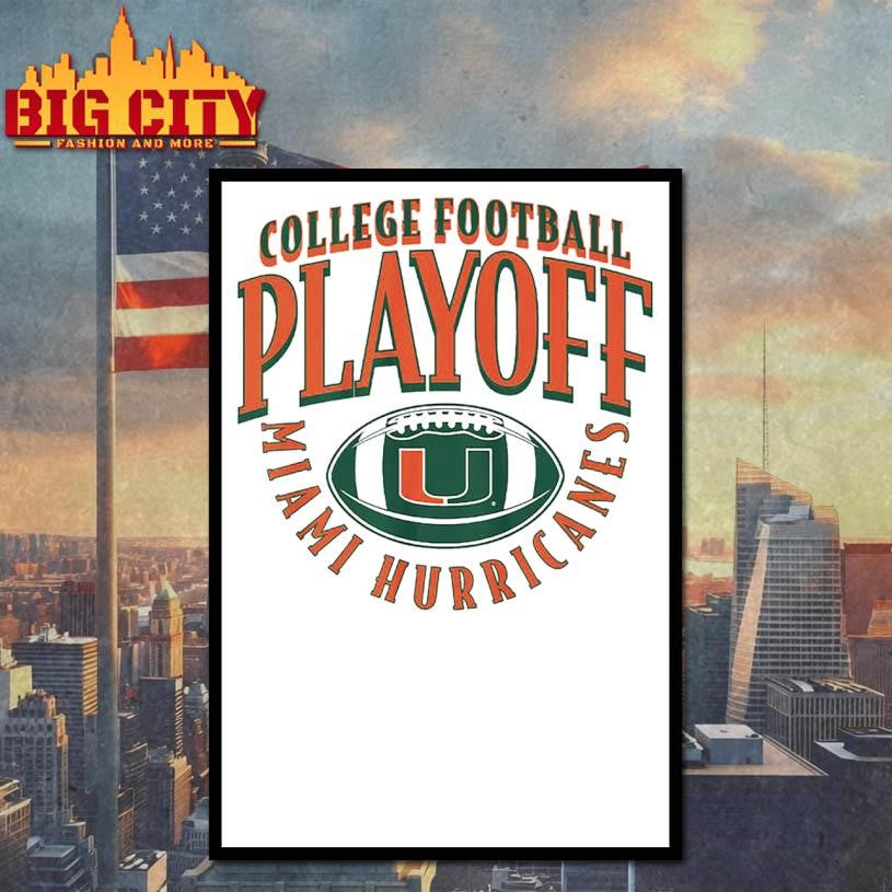 Miami Football 2025 CFP Curve Shirt