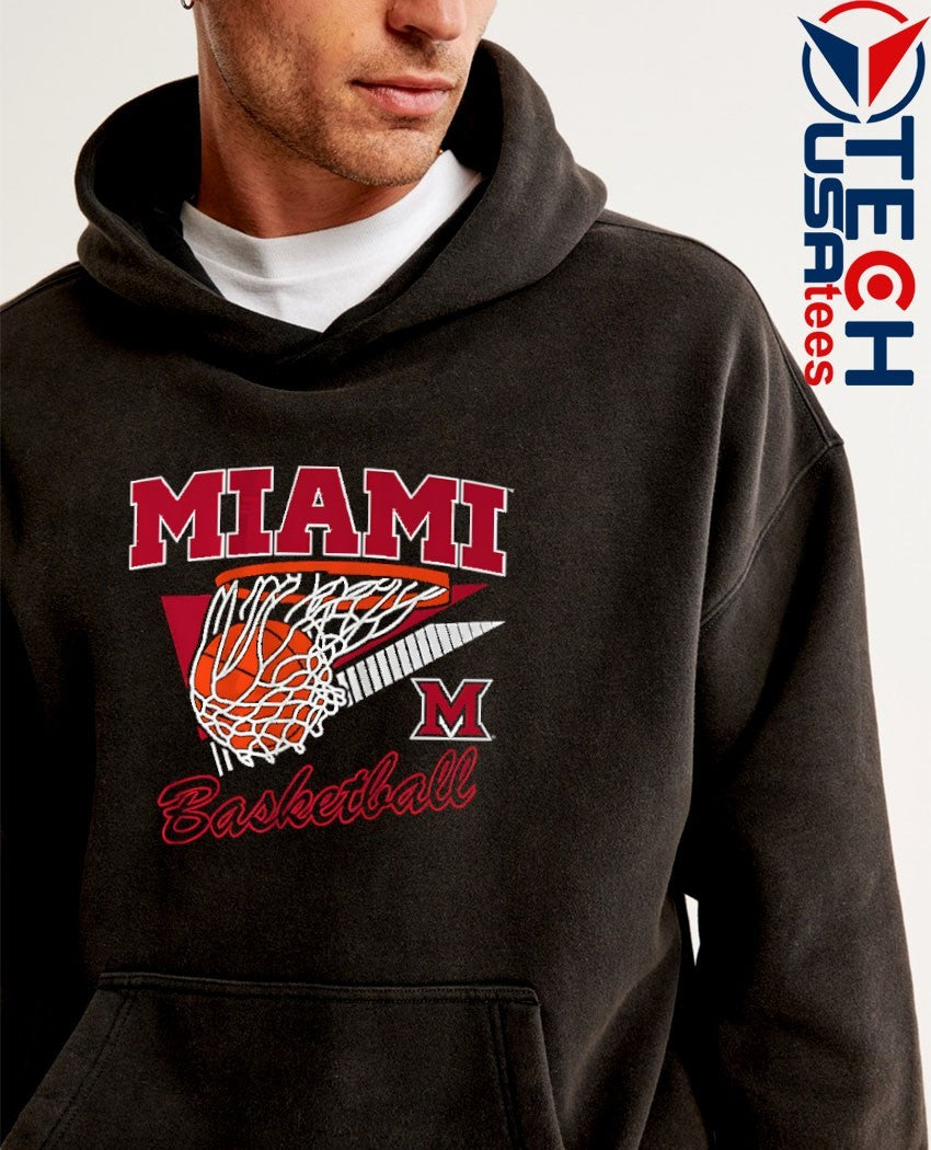 Miami Redhawks Basketball retro swish shirt