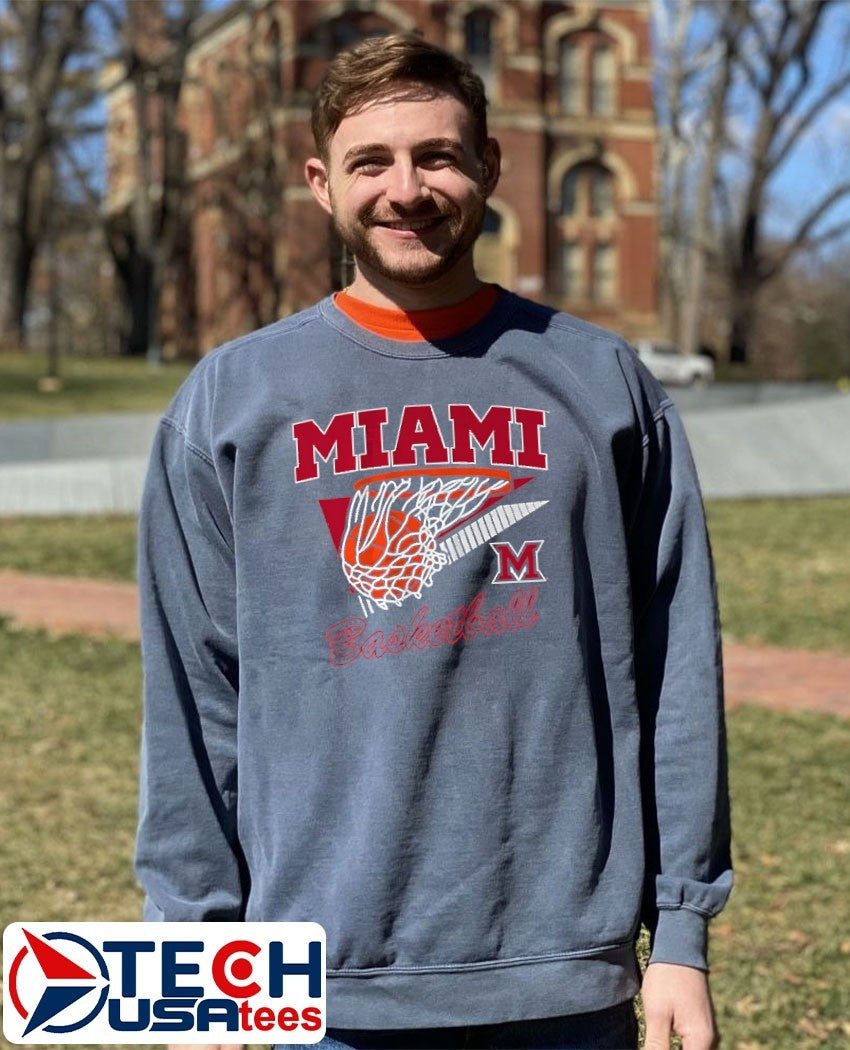 Miami Redhawks Basketball retro swish shirt