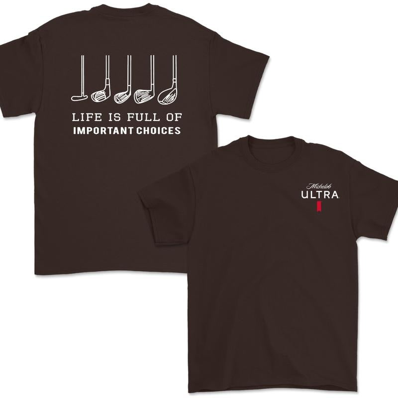 Michelob Ultra Golfing T-Shirt,Gift For Men, 2 Side T-Shirt For Men Hoodie, Sweatshirt | PureTeeCo.com