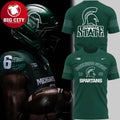 Michigan State Spartans Helmet Logo EST 1855 Two Sided Shirt