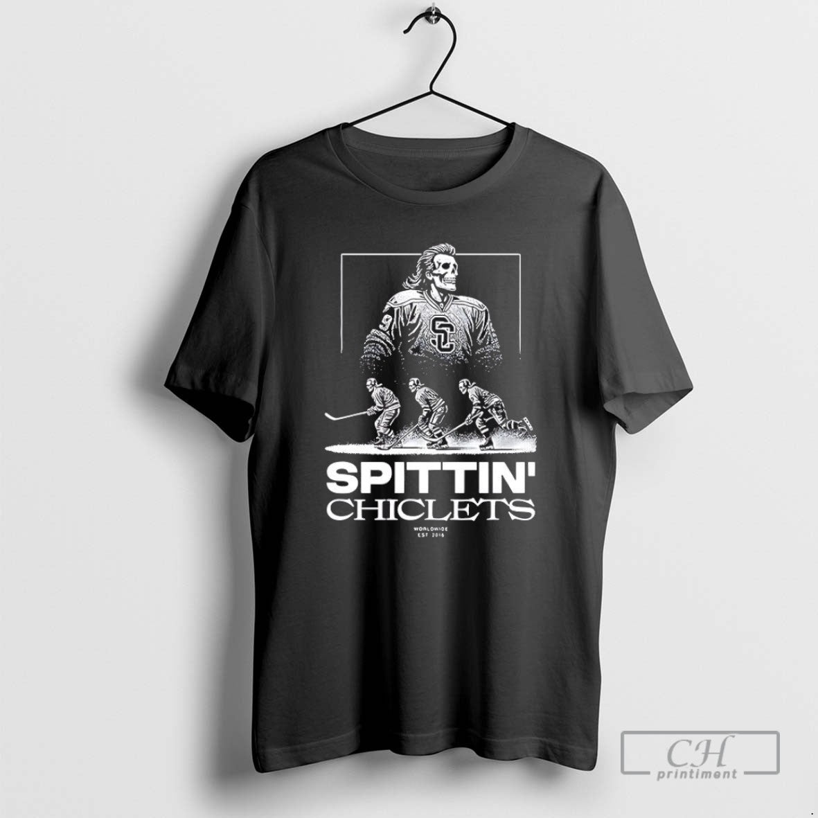 Michigan State Spartans Skull Spittin Chiclets Worldwide Hockey T Shirts