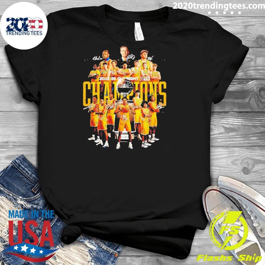 Michigan Wolverines 2026 Ncaa Men’s Basketball Champions Signatures Shirt