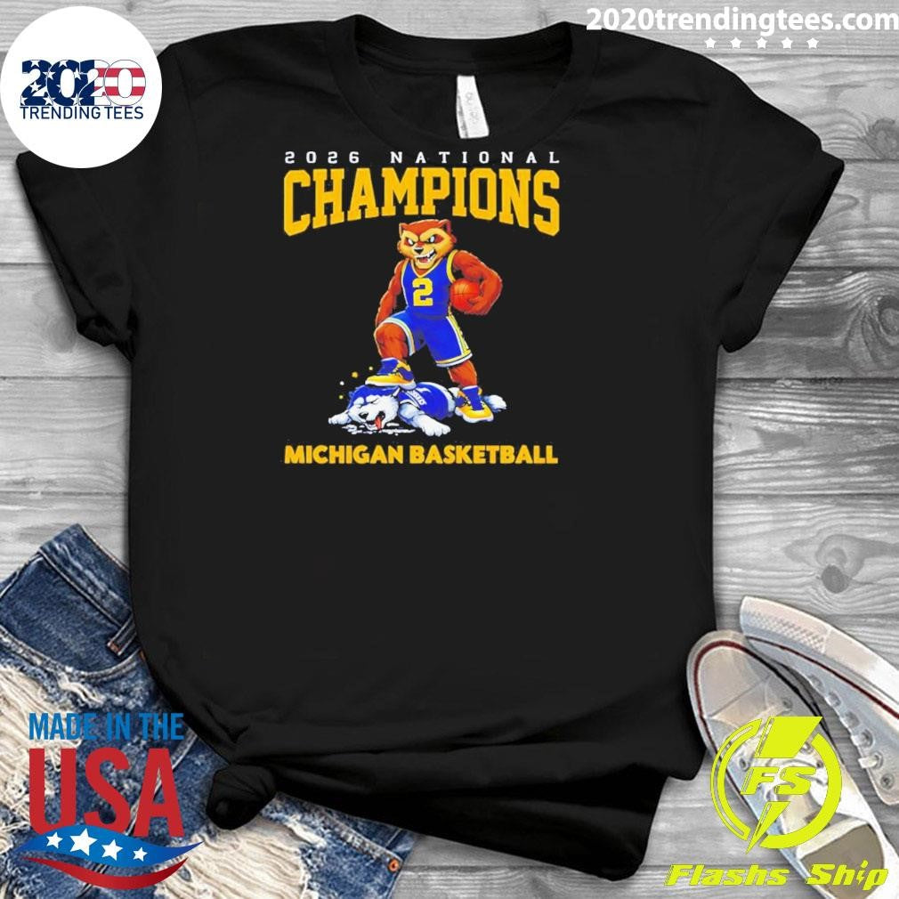 Michigan Wolverines Defeat Uconn Huskies Basketball 2026 National Champions Ncaa Shirt