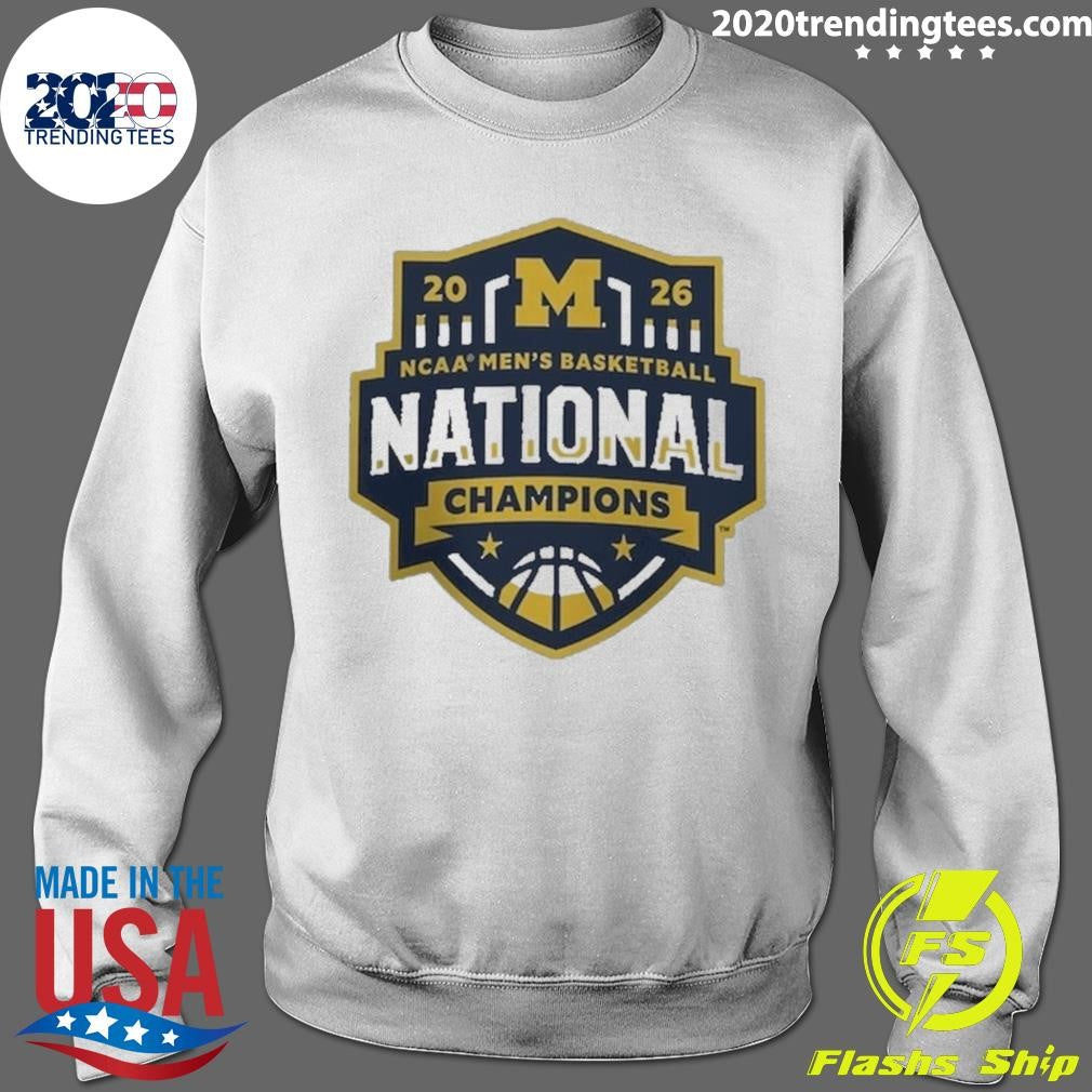 Michigan Wolverines Women’s 2026 NCAA Men’s Basketball National Champions Half-Court Hero Shirt