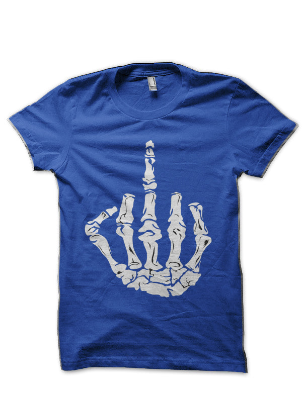Middle Finger Middlefinger Skull Skulls Bones T-Shirt Hoodie, Sweatshirt | PureTeeCo.com