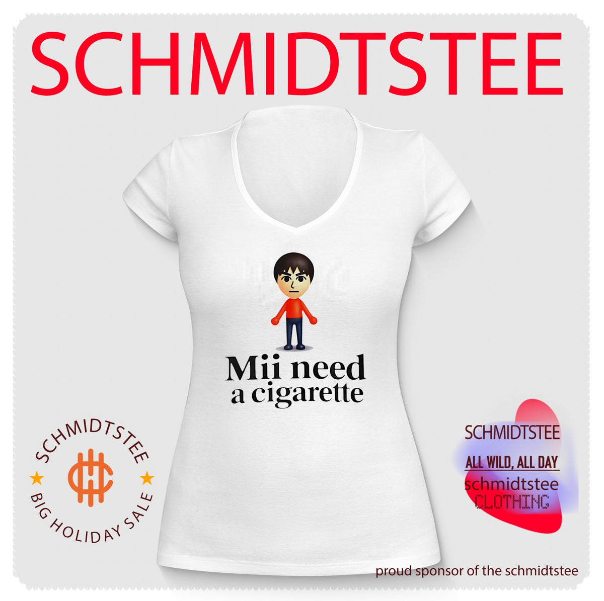 Mii Need A Cigarette funny shirt