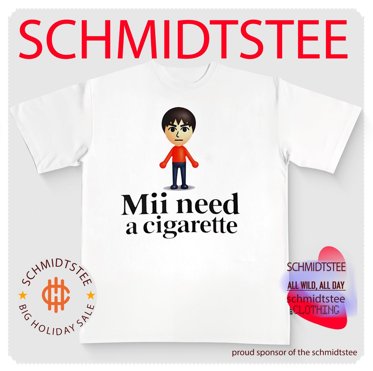 Mii Need A Cigarette funny shirt