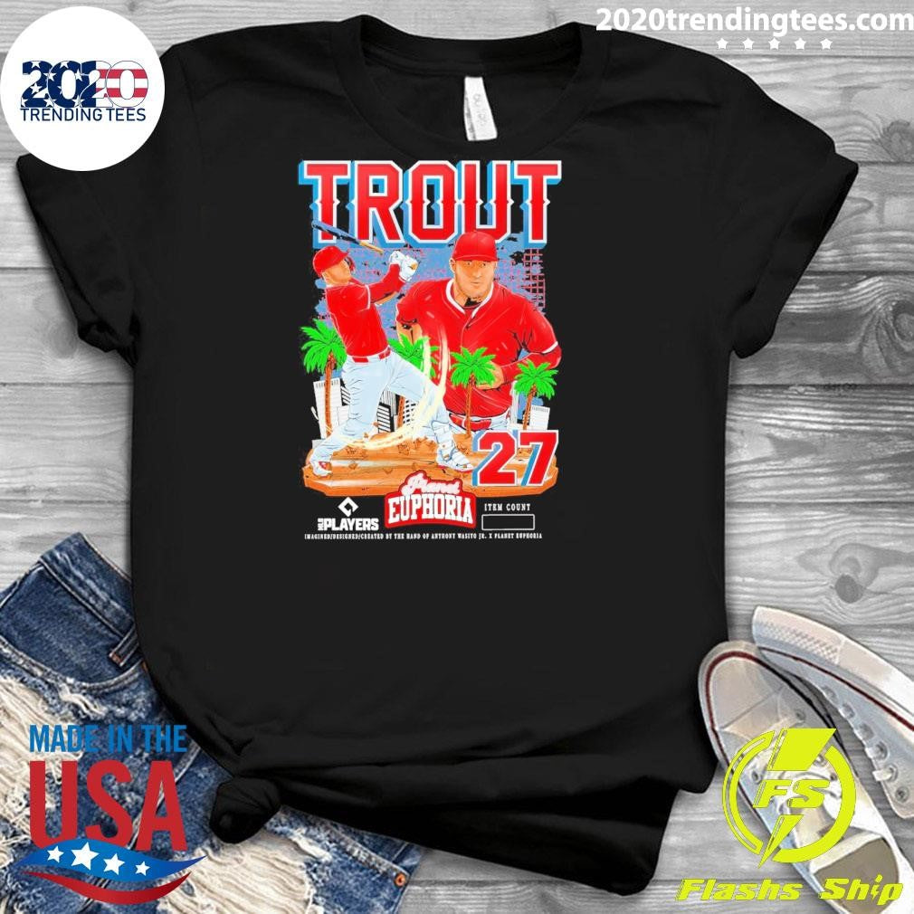 Mike Trout Los Angeles Angels MLB Players Planet Euphoria Artwork 2026 Shirt