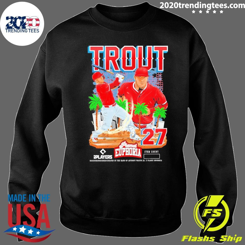 Mike Trout Los Angeles Angels MLB Players Planet Euphoria Artwork 2026 Shirt