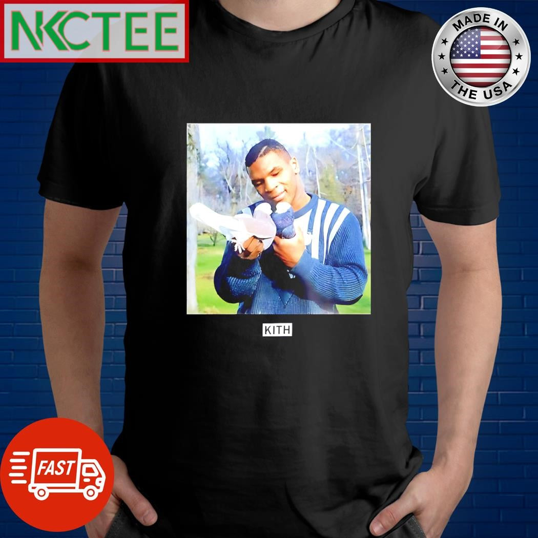 Mike Tyson young and dove photo shirt