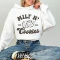 Milf N Cookies Funny Mom Hoodie, Mother's Day Gift, Milf Shirt Casual Cotton Tops Fashion Sweatshirt | PureTeeCo.com