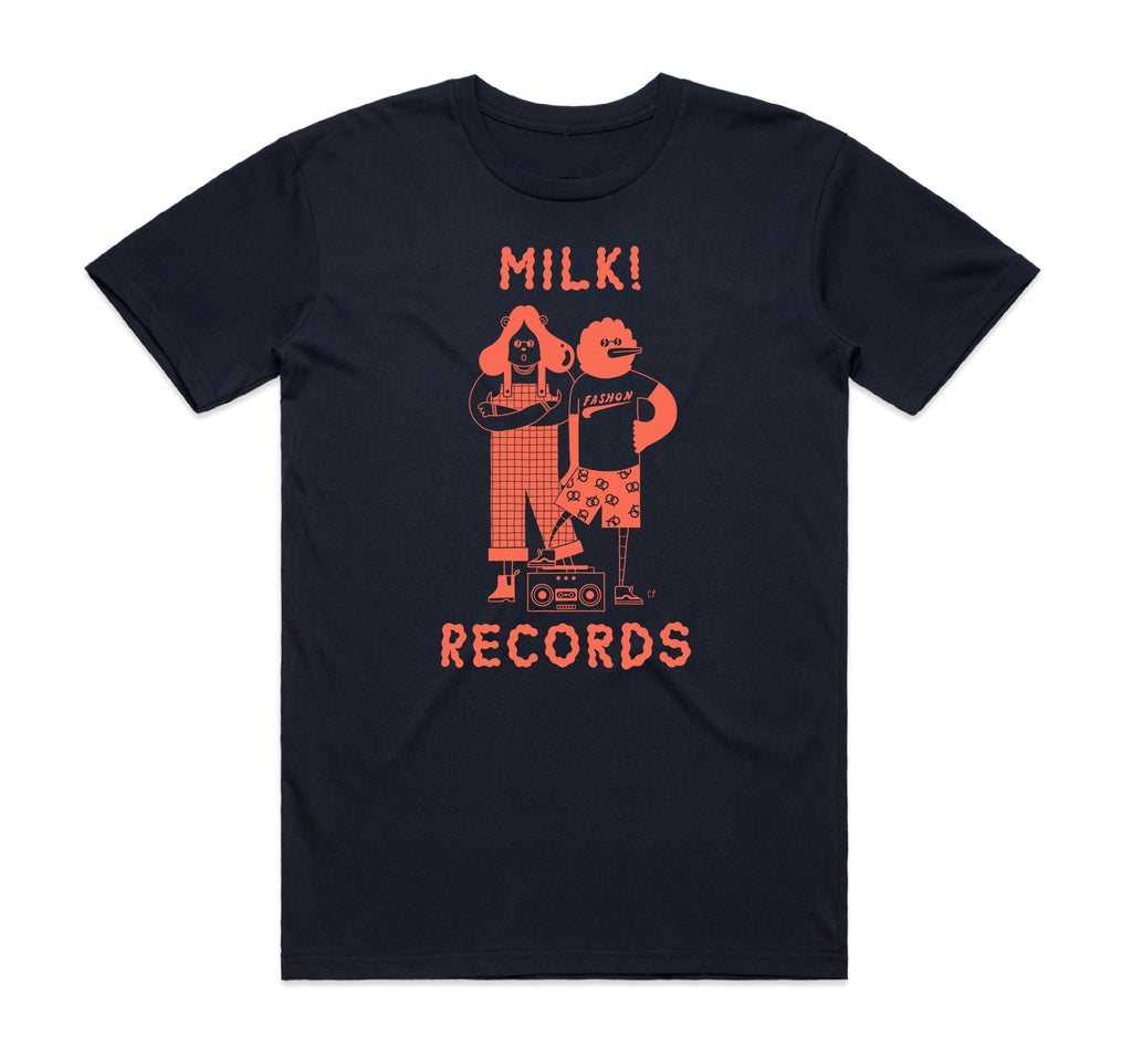 Milk Records Navy T-Shirt Hoodie, Sweatshirt | PureTeeCo.com