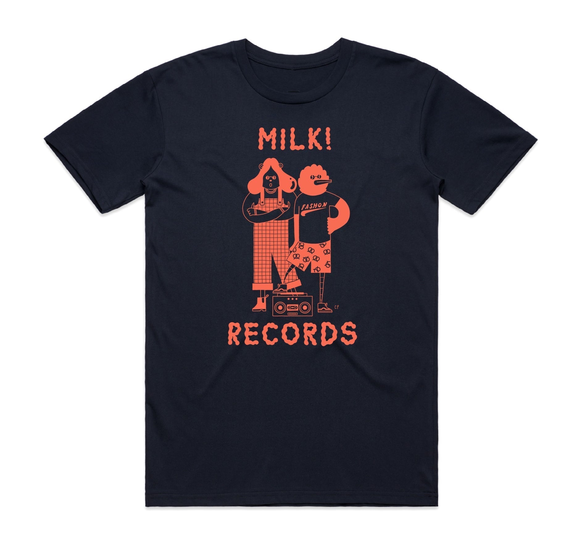 Milk Records Navy T-Shirt Hoodie, Sweatshirt | PureTeeCo.com