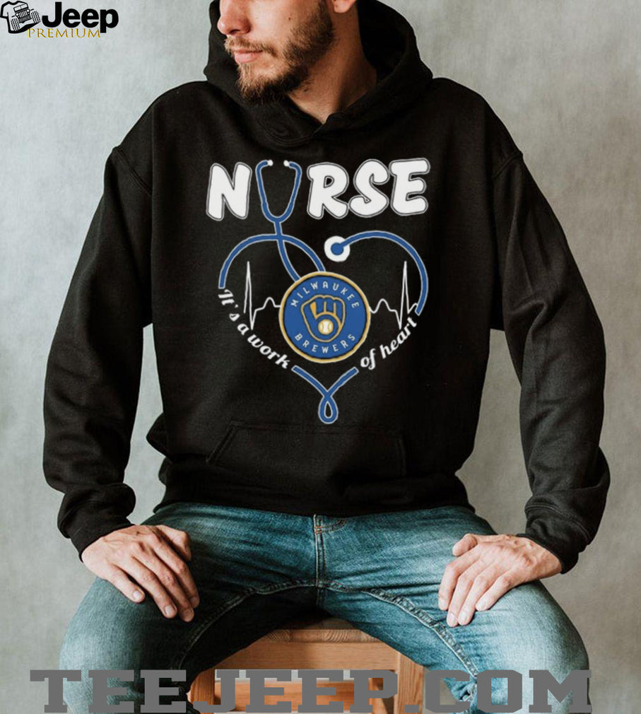 Milwaukee Brewers Nurse Heart Stethoscope Baseball Fan T Shirt